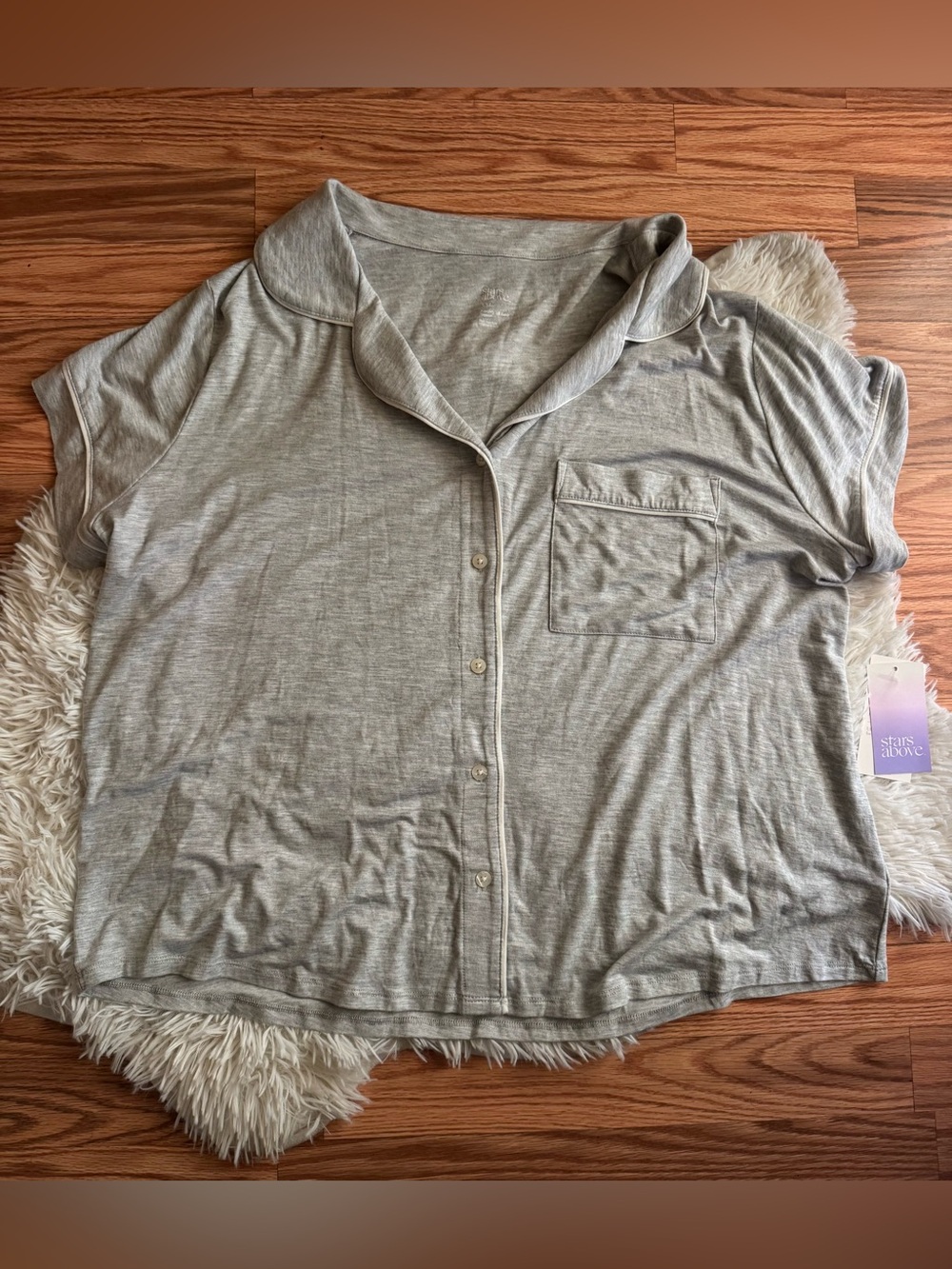 Women’s Button Up Short Sleeve PJ Top